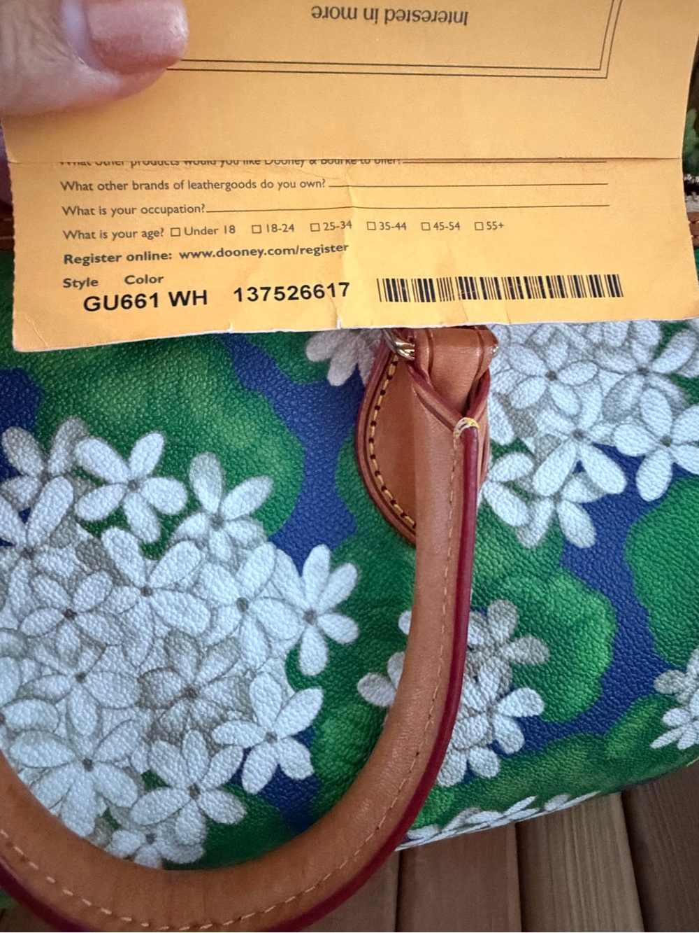 Dooney & Bourke Hydrangea Coated Satchel Crossbody Bag, Collector’s Design - Picture 14 of 14